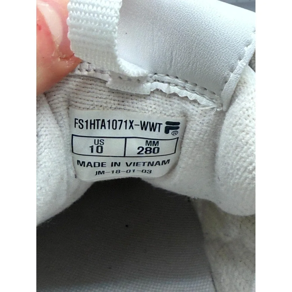 Fila Disruptor 2 FS1HTA1071X-WWT Womens 10 Sneaker White Leather Lace Up Shoes‎